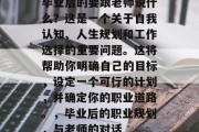 毕业后的要跟老师说什么？这是一个关于自我认知、人生规划和工作选择的重要问题。这将帮助你明确自己的目标，设定一个可行的计划，并确定你的职业道路。，毕业后的职业规划，与老师的对话