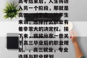 高考结束后，人生将进入另一个阶段，那就是高三。对于高三的学生来说，选择什么职业有着非常大的决定权。接下来，我将分享一些关于高三毕业后的职业规划。，高三就业，专业选择与职业规划