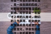 毕业一年后的职场生涯，是一段关键的阶段，对职业生涯有着深远的影响。对于毕业一年后才上班的人来说，他们的工作表现、职业规划和发展前景可能会产生一些变化，毕业生就业，这一年的重要性