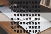 毕业后能拿到什么钱？这个话题已经不再是一个新鲜的话题。毕业后的收入会因行业、地区、专业等多种因素而有所不同。下面是一些常见的毕业生可能拥有的经济成果。，就业前景，毕业后你能获得多少经济收入?