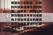 高考毕业后,我们应该根据自己的职业、兴趣和风格来选择合适的服装。这里有一些可以帮助你根据高考考试成绩和个性选择适合的服装款式和颜色建议。，高考之后，根据你的学业成绩和个人风格挑选适合的衣服