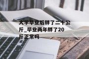 大学毕业后胖了二十公斤_毕业两年胖了20斤正常吗