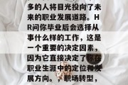 在现代社会中，越来越多的人将目光投向了未来的职业发展道路。HR问你毕业后会选择从事什么样的工作，这是一个重要的决定因素，因为它直接决定了你在职业生涯中的定位和发展方向。，职场转型，未来职业发展的导向