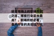 就业市场上的职场升职之选，哪些行业薪水最高？，职场升职必看，各大行业的高薪排行榜