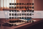 蒲城县职教中心的毕业学历通常指的是高中或中专学历。这些学历通常是通过在学校完成一定学习过程并获得的，蒲城县职教中心的毕业生学历。