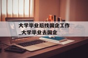 大学毕业后找国企工作_大学毕业去国企