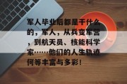 军人毕业后都是干什么的，军人，从兵变军营，到航天员、核能科学家……他们的人生轨迹何等丰富与多彩！