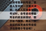 毕业考试是大学学习阶段的一个重要环节，而选择考取本科专业，更是人生中的一次重大决策。许多人在准备毕业考试时，会考虑读哪些专业的就业前景好、教学能力强等。那么，毕业后的报考本科专业应该选择哪个专业呢？，本科就业前景好的专业，热门领域分析