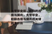 大学毕业后，职称的选择与提升，大学毕业，职称选择与提升的关键因素分析