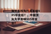 海外名校为什么青睐985毕业后？，中国顶尖大学青睐985毕业生?
