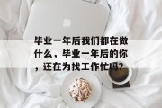 毕业一年后我们都在做什么，毕业一年后的你，还在为找工作忙吗？
