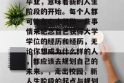 毕业，意味着新的人生阶段的开始。每个人都可能在心中想做一些事情来纪念自己获得大学学位的经历和经历，无论你想成为什么样的人，都应该去规划自己的未来。，走出校园，新人生阶段的起点与规划