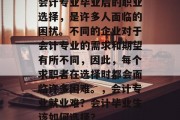 会计专业毕业后的职业选择，是许多人面临的困扰。不同的企业对于会计专业的需求和期望有所不同，因此，每个求职者在选择时都会面临许多困难。，会计专业就业难？会计毕业生该如何选择？