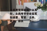 士兵考学毕业后什么军衔，士兵考学毕业后军衔设置，军官、士兵、班长、排长