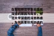 在安阳师范毕业后选择深造的原因与探索，师范大学深造的深思熟虑，为何我要放弃舒适的工作？