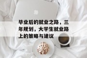 毕业后的就业之路，三年规划，大学生就业路上的策略与建议
