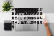 本科毕业后从事什么行业好？，本科毕业后就业热门，计算机科学与技术、医学、法律等方向
