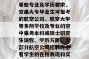空乘大专毕业生可报考哪些专业及学历要求，空乘大专毕业生可报考的航空公司、航空大学等多所学校及专业的空中乘务本科或硕士研究生课程。学历方面，大部分航空公司招聘时会看学生的在校表现和实际操作经验。