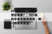 985毕业后，你的梦想在哪里？，985高校毕业生就业前景，哪一种更有希望？