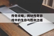 传奇攻略，揭秘传奇游戏中的生存与胜利之道