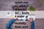 Title: After Graduation from English major, what did he/she do?，English major graduate successfully finds work in international market.