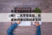 毕业之后的你在做什么呢？，大学毕业后，你是如何度过你的余生的?