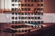 毕业是人生的一个重要转折点，它不仅是人生中一个新的起点，也是新的人生阶段。不同的学生可能会在毕业后选择去不同的领域发展。毕业后的具体职业规划和发展方向对每个人来说都非常重要。，职业生涯规划，毕业生的转变点与重要性