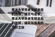 寒冰大学毕业生就业后的选择，迷茫与追求，寒冰大学毕业生就业后的抉择，迷茫与追求的交织之旅