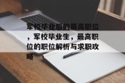 军校毕业后的最高职位，军校毕业生，最高职位的职位解析与求职攻略