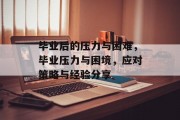 毕业后的压力与困难，毕业压力与困境，应对策略与经验分享