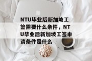 NTU毕业后新加坡工签需要什么条件，NTU毕业后新加坡工签申请条件是什么