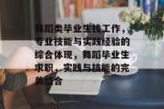 舞蹈类毕业生找工作，专业技能与实践经验的综合体现，舞蹈毕业生求职，实践与技能的完美结合