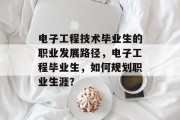 电子工程技术毕业生的职业发展路径，电子工程毕业生，如何规划职业生涯？