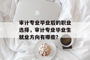 审计专业毕业后的职业选择，审计专业毕业生就业方向有哪些？