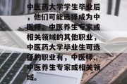 中医药大学学生毕业后，他们可能选择成为中医师、中医养生专家或相关领域的其他职业，中医药大学毕业生可选择的职业有，中医师、中医养生专家或相关领域。