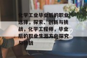 化学工业毕业后的职业选择，探索、创新与挑战，化学工程师，毕业后的职业生涯方向探究与挑战