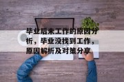 毕业后未工作的原因分析，毕业没找到工作，原因解析及对策分享
