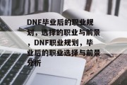 DNF毕业后的职业规划，选择的职业与前景，DNF职业规划，毕业后的职业选择与前景分析