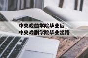 中央戏曲学院毕业后_中央戏剧学院毕业出路
