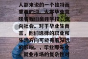 毕业，这或许是对每个人都来说的一个独特而重要的词。大学毕业意味着我们离开学校，走向社会。对于毕业生而言，他们选择的职业和生活方向可能有着深远的影响。，毕业即失业，就业市场的复杂性对毕业生影响巨大