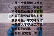 大学毕业后的职业选择，对于许多大学生来说，是一个重要的决策点。不同的专业、不同的学校和就业市场都有着不同的就业前景和职业发展路径。本文将探讨一些在大学毕业后可能会面临的选择。，毕业后的职 业规划，如何根据自己的兴趣与能力做出选择？