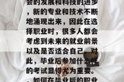 毕业后的学习是一个重要的人生阶段。随着社会的发展和科技的进步，新的专业和技术不断地涌现出来，因此在选择职业时，很多人都会考虑到未来的就业前景以及是否适合自己。对此，毕业后参加什么样的考试显得尤为重要。，如何在毕业后的职业发展中选择适合自己的专业并取得好成绩