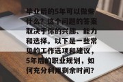毕业后的5年可以做些什么？这个问题的答案取决于你的兴趣、能力和选择。以下是一些常见的工作选项和建议，5年后的职业规划，如何充分利用剩余时间？