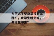 为何大学毕业后没有出路？，大学生就业难，关键在哪里？
