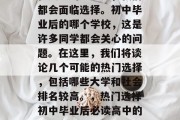 在人生的旅途上，我们都会面临选择。初中毕业后的哪个学校，这是许多同学都会关心的问题。在这里，我们将谈论几个可能的热门选择，包括哪些大学和社会排名较高。，热门选择初中毕业后必读高中的八大大学及社会排名