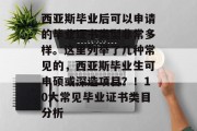 西亚斯毕业后可以申请的毕业证书类型非常多样。这里列举了几种常见的，西亚斯毕业生可申硕或深造项目？！10大常见毕业证书类目分析