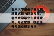 北京大学强基毕业后的就业选择与职业发展，北京大学毕业生就业走向，专业定位、技能提升及职业规划分析