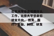北京大学毕业后做什么工作，北京大学毕业后就业方向， 教育、医疗、金融、科技、研发