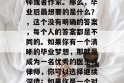 毕业后的理想生活？对于大多数人来说，这个答案可能并不明确。每个人都有自己的理想和追求，可能是成为一名医生、律师，或者是创业，也可能只是成为教师或者作家。那么，毕业后最想要的是什么？，这个没有明确的答案，每个人的答案都是不同的。如果你有一个清晰的毕业梦想，那就是成为一名优秀的医生或律师，你可以选择继续深造；如果你是一个对教育有热情的人，你也可以考虑成为一名教师或作家。但不论你想做什么，最重要的是要相信自己，坚持到底。无论结果如何，你的努力都不会白费。