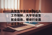 大学生毕业后能做什么工作视频，大学毕业生就业指南，哪些行业最适合他们